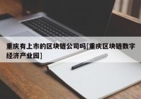 重庆有上市的区块链公司吗[重庆区块链数字经济产业园]