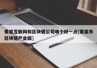 娄底互联网和区块链公司哪个好一点[娄底市区块链产业园]