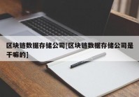 区块链数据存储公司[区块链数据存储公司是干嘛的]